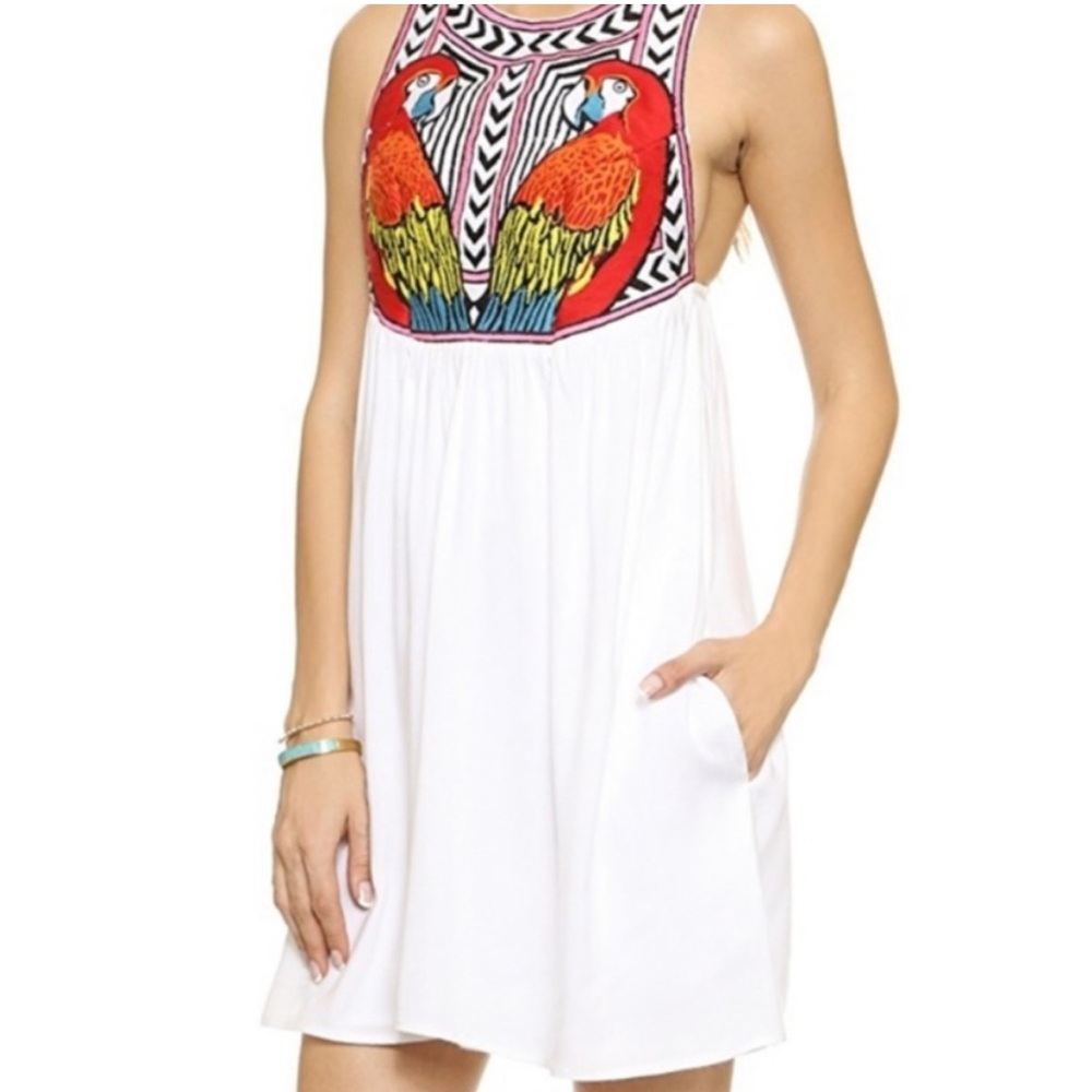 NWT! Mara Hoffman Embroidered Parrot Dress